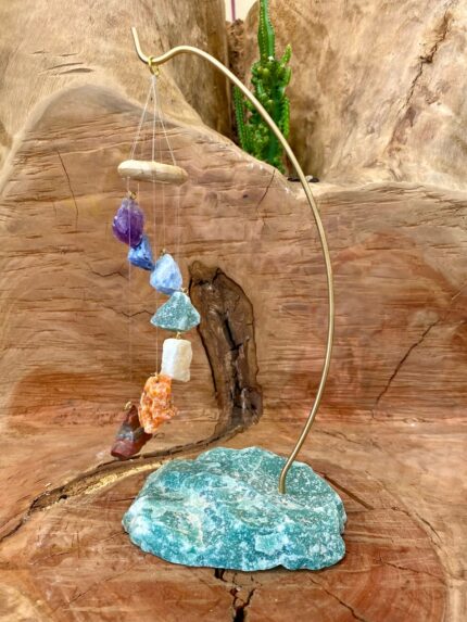 Mobile de Cristal 7 Chakras Quartzo Verde