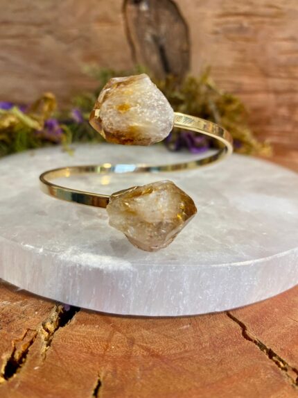 Bracelete Dourado Citrino