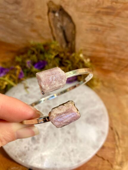 Bracelete Prata Turmalina Rosa