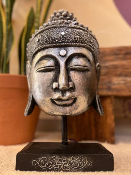 Escultura Cabeça de Buda Decorativa – 42cm
