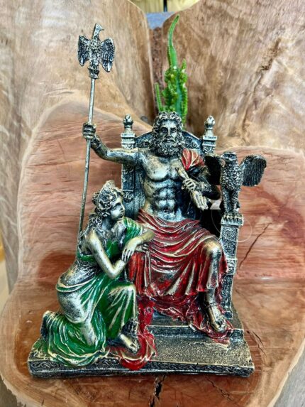 Escultura Zeus e Hera – O Trono do Olimpo – 29cm