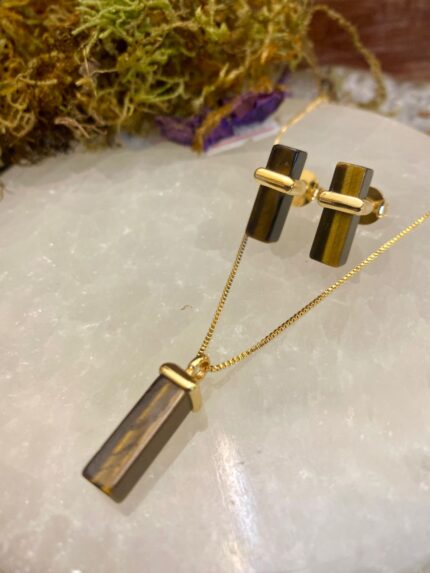 Conjunto Retangular Olho de Tigre