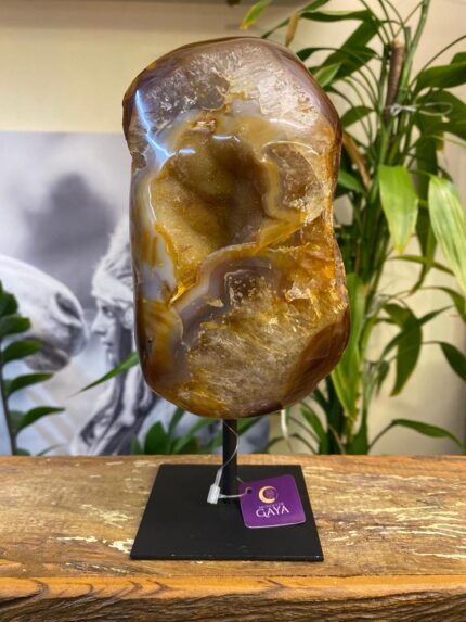 Ágata Polida com Cristalização – 21cm