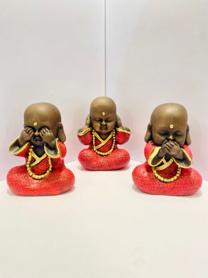 Trio de Budas – Não Vejo, Não Ouço, Não Falo (Vermelho)