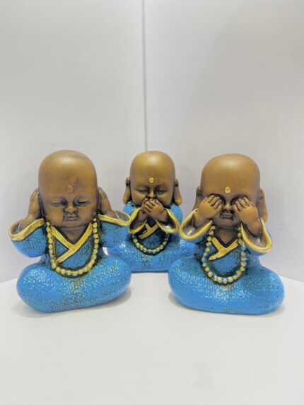 Trio de Budas – Não Vejo, Não Ouço, Não Falo (Azul)
